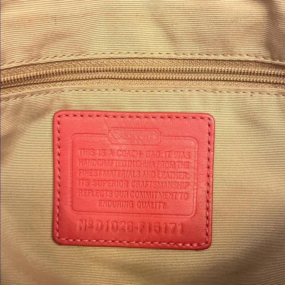 Coach Beige and Pink Crossbody Bag